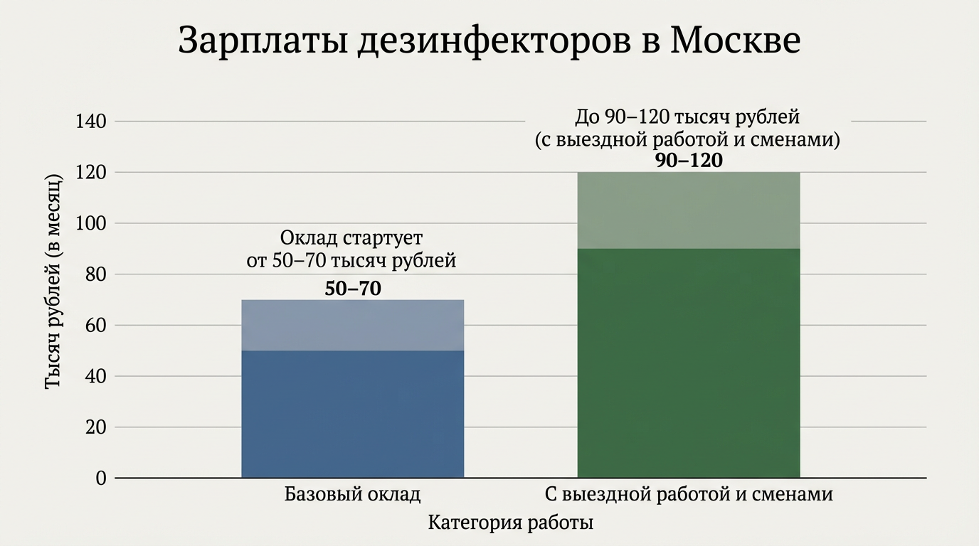 Зарплаты дезинфекторов в Москве