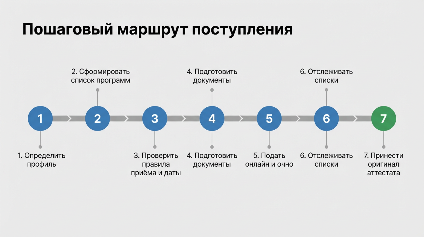 Пошаговый маршрут поступления